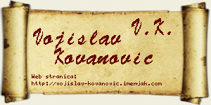 Vojislav Kovanović vizit kartica